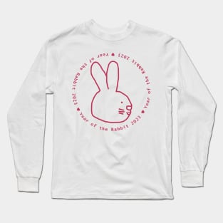 Year of the Rabbit 2023 in Viva Magenta Long Sleeve T-Shirt